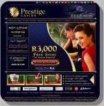 Prestige Casino Homepage preview