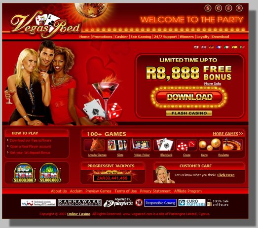casino gambling game online red vegas in US